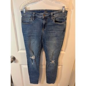 Kut from the Kloth Womens Skinny Jeans Distressed Ripped‎ Blue 8P